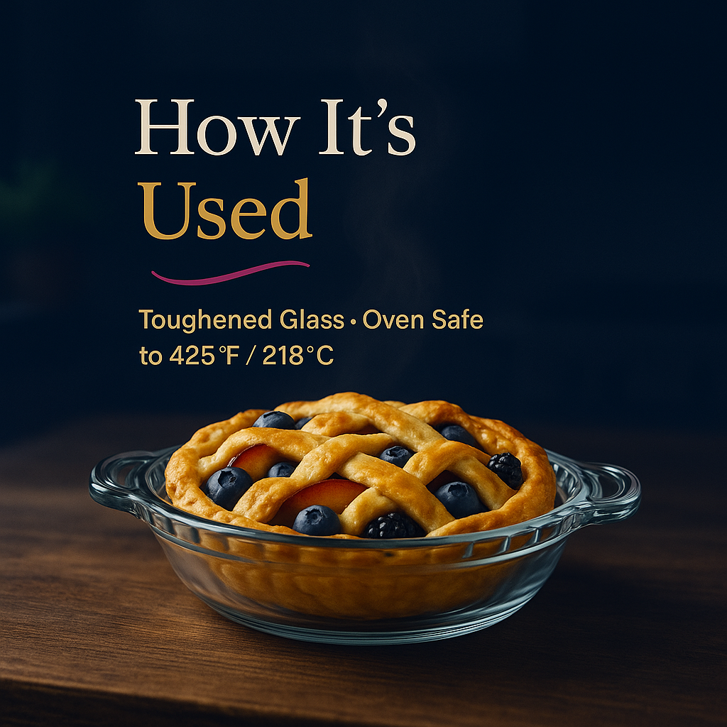 Mini Pie Plate with Handles Glass, (6 pack) - Premium Kitchen from Chabrias Ltd - Just £19.99! Shop now at Chabrias Ltd