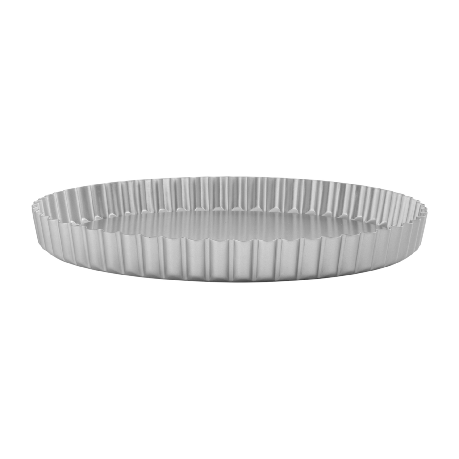 Silver Anodised Loose Base Fluted Flan Tin – 10" – Made in England - Premium Kitchen from Mermaid - Just £21.99! Shop now at Chabrias Ltd