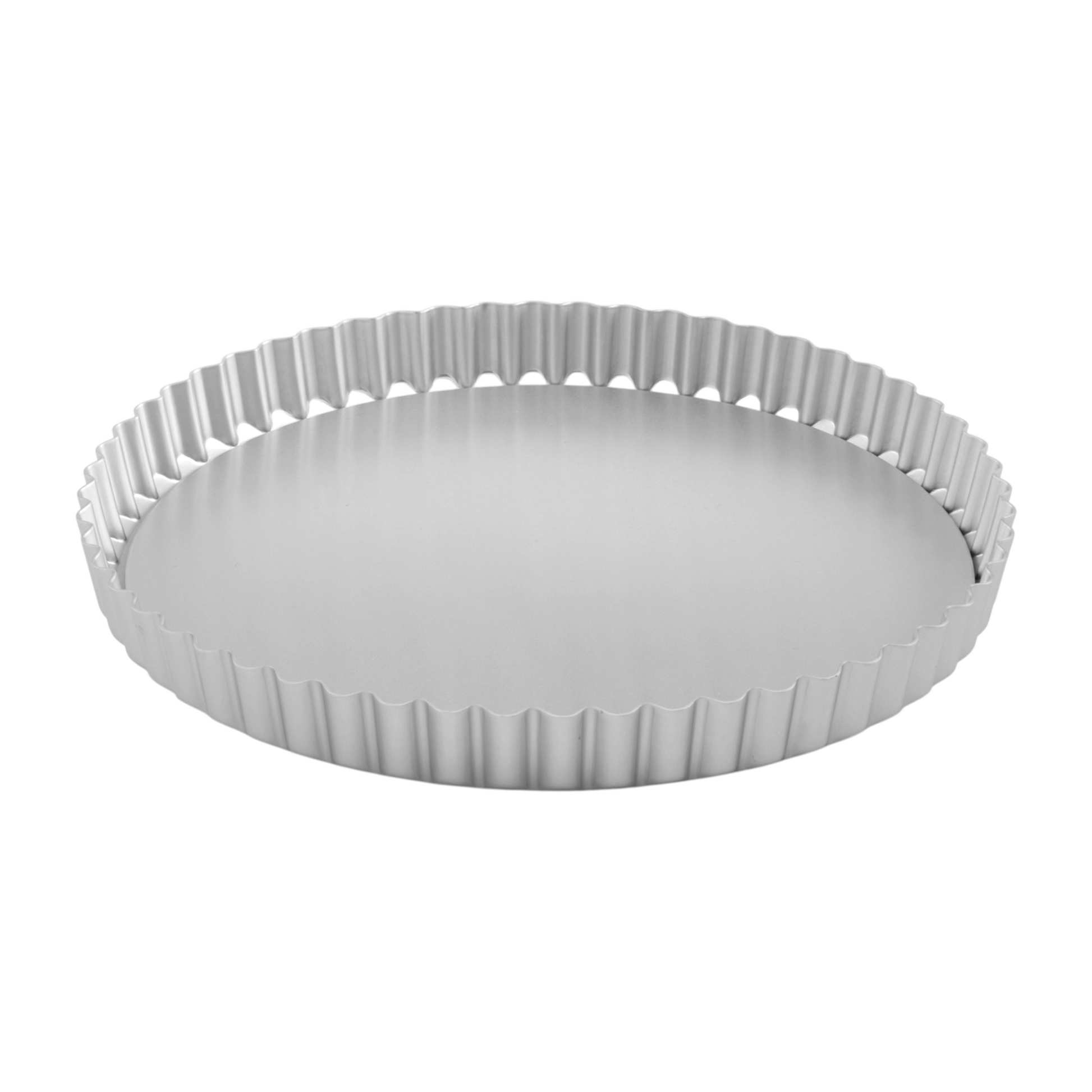 Silver Anodised Loose Base Fluted Flan Tin – 10" – Made in England - Premium Kitchen from Mermaid - Just £21.99! Shop now at Chabrias Ltd