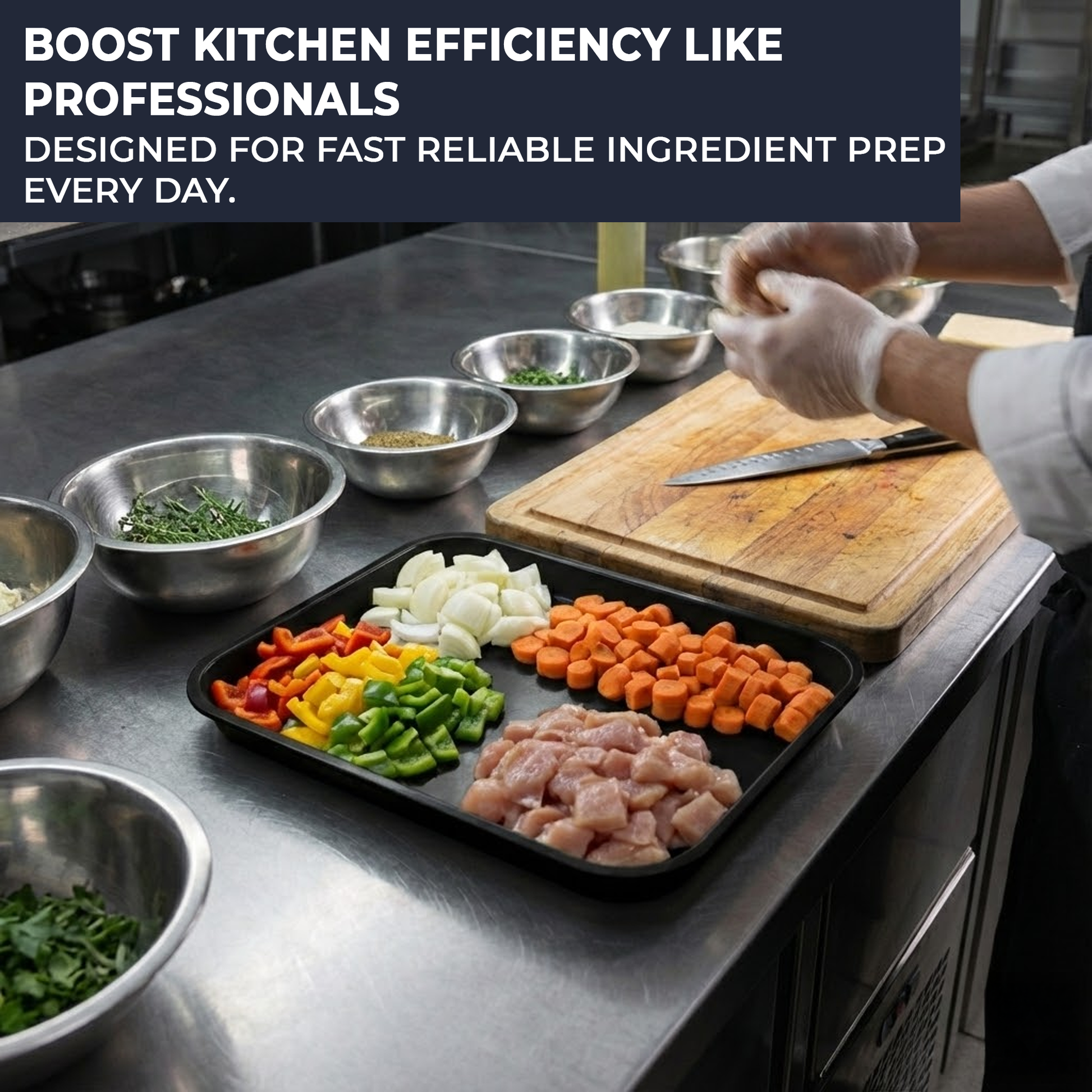 Odour-resistant and stain-resistant commercial trays