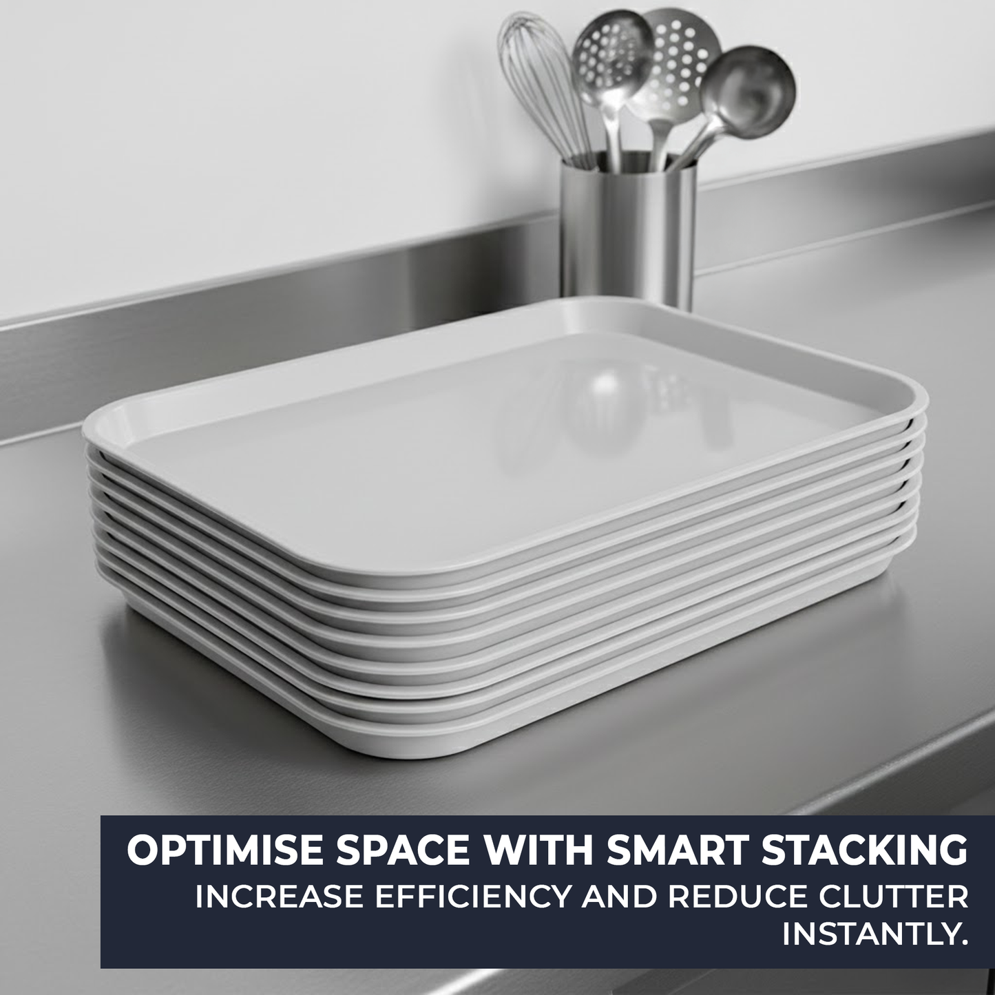 Durable commercial-grade deli counter trays