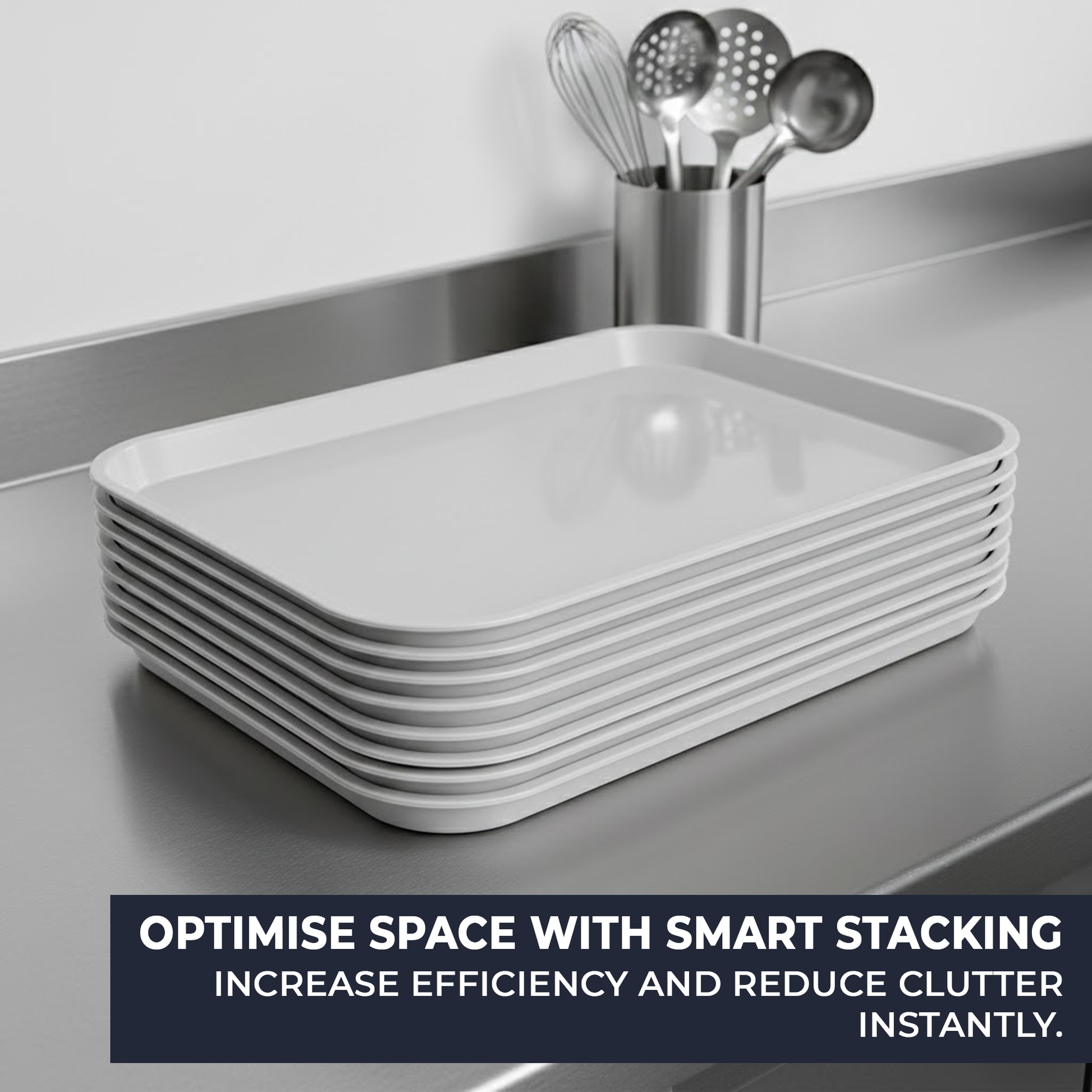 Durable commercial-grade deli counter trays