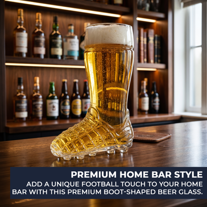 Football Boot Beer Glass 370ml - Novelty Match Day Beer Tumbler - Made in Italy