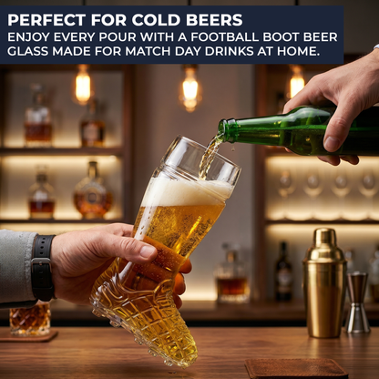 Football Boot Beer Glass 370ml - Novelty Match Day Beer Tumbler - Made in Italy