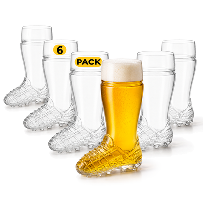Football Boot Beer Glass 610ml - Novelty Match Day Beer Tumbler - Made in Italy