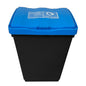 50 Litre Recycling Bin with Blue Swing Lid & Paper and Card Sticker Included - Premium Bins from Chabrias Ltd - Just £34.99! Shop now at Chabrias Ltd