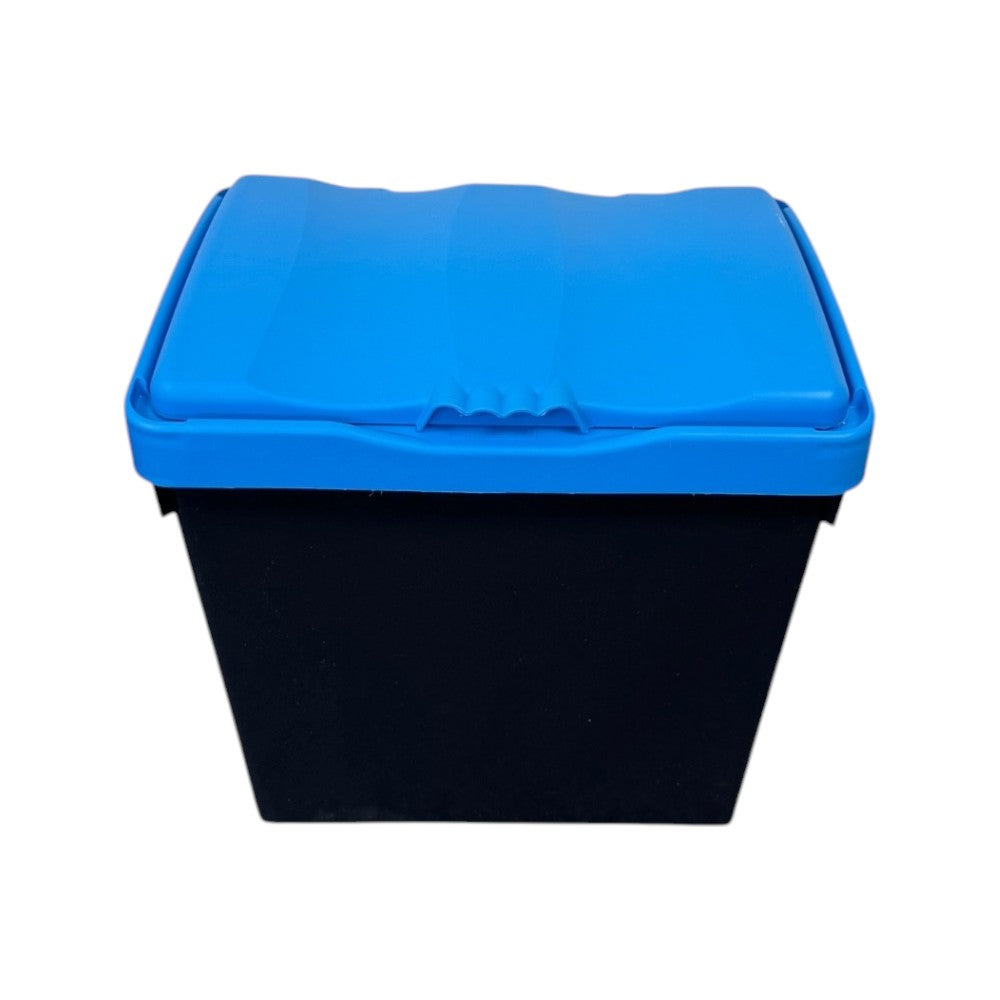 30 Litre Recycling Bin with Blue Swing Lid & Paper and Card Sticker Included - Premium Bins from Chabrias Ltd - Just £29.99! Shop now at Chabrias Ltd