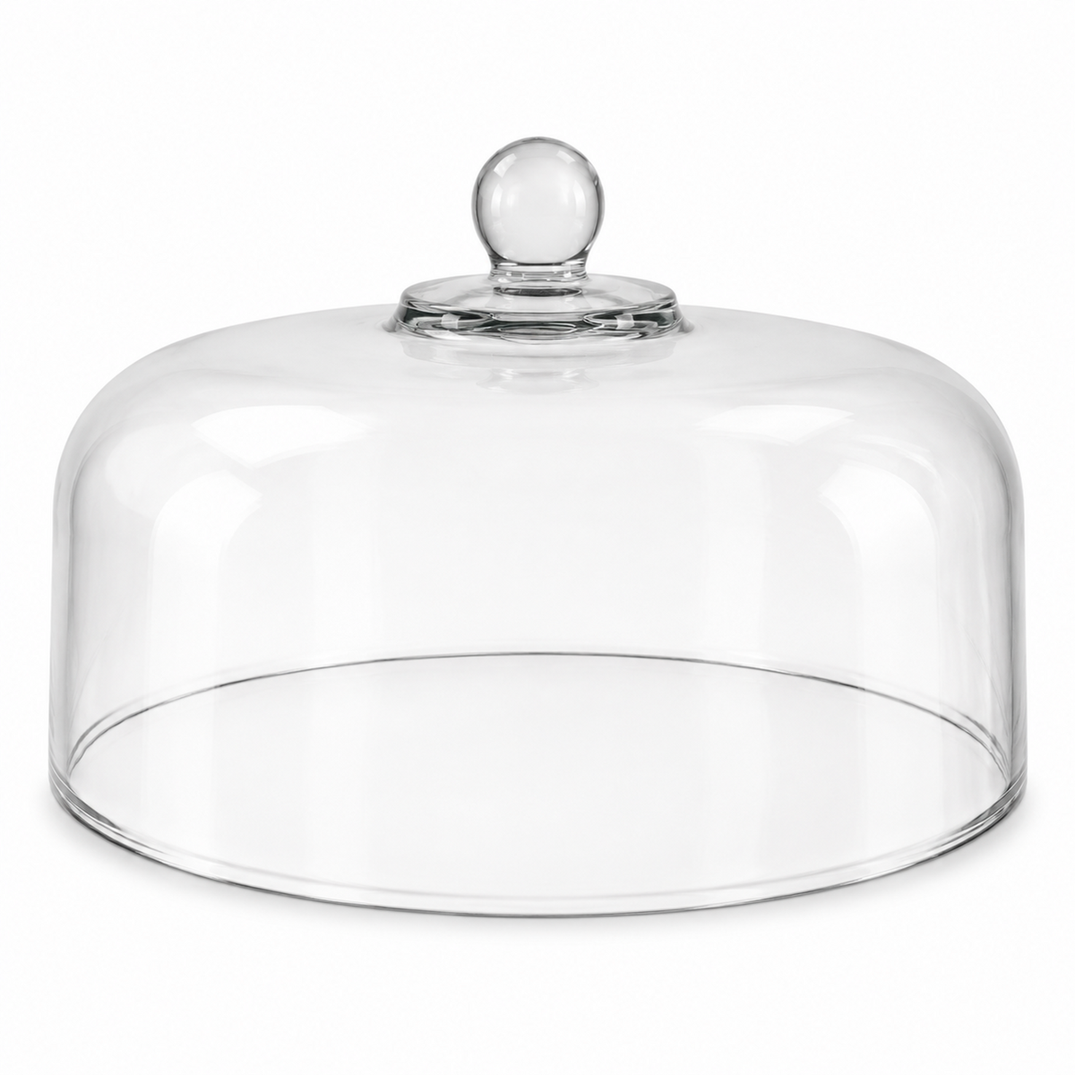 Anchor Hocking commercial pack of four matching glass cake cloches for cafés and bakeries