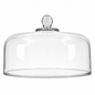 Anchor Hocking 340Q 11.25" heavyweight clear glass cake dome cover on white background