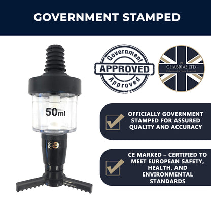 50ml Bar Optic Measure, Traditional Spirit Dispenser