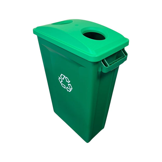 60 Litre Slim Bin, Green Base & Green 2 Hole Lid - Premium Recycling Bin from Chabrias Ltd - Just £74.99! Shop now at Chabrias Ltd