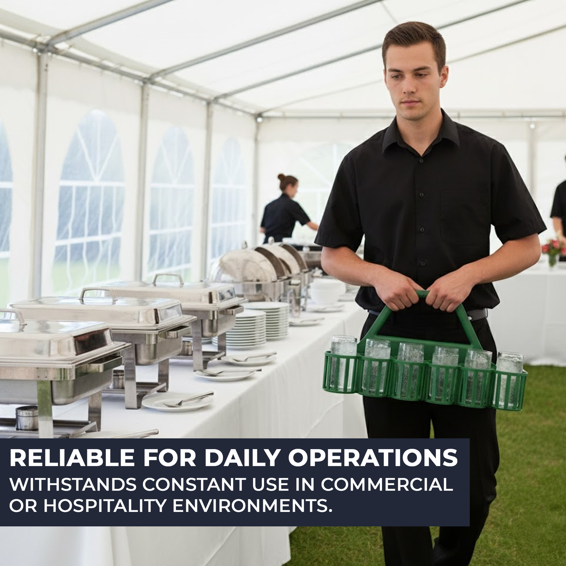 10 Hole Pint & Glass Carrier – Green Bar & Beer Garden Glass Collecting Basket – Heavy-Duty Plastic, 475 × 215 × 310 mm - Premium  from Chabrias Ltd - Just £18.99! Shop now at Chabrias Ltd