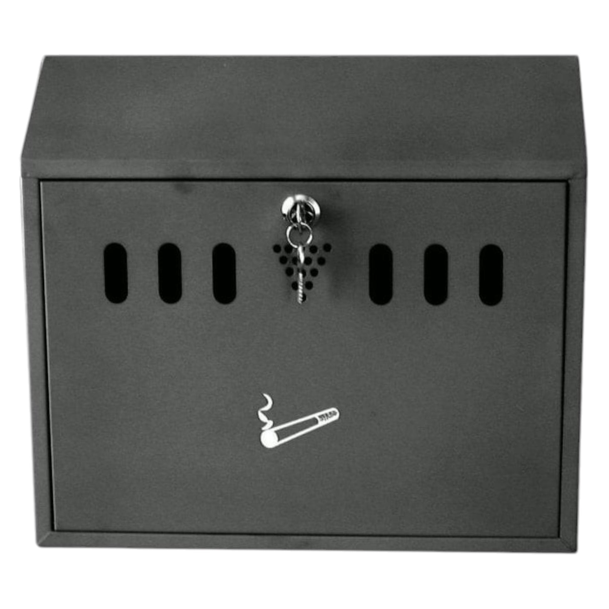Wall Mounted Ashtray Weatherproof, Metal Grey - Premium Home from Chabrias Ltd - Just £33.99! Shop now at Chabrias Ltd
