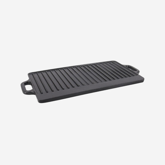 Pro Cast Iron Griddle with Handle, 50.5 x 23.5cm - Premium Kitchen from Samuel Groves - Just £42.74! Shop now at Chabrias Ltd