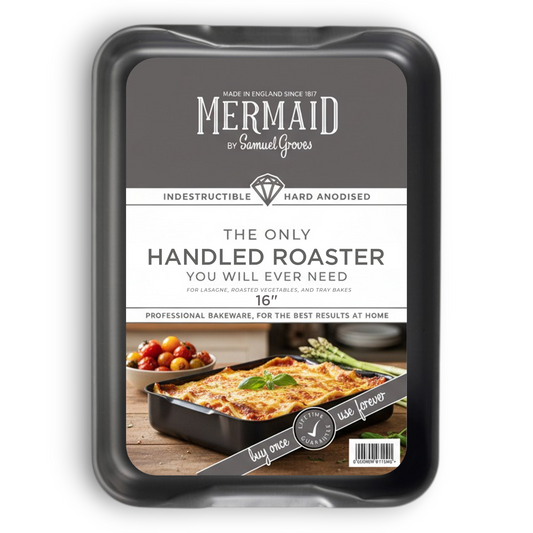 Hard Anodised Roasting Dish With Integral Handles, 16" - Premium Home from Mermaid - Just £54.99! Shop now at Chabrias Ltd
