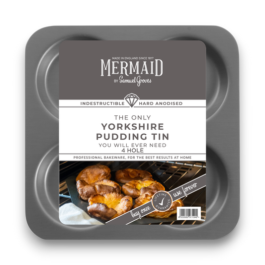 Hard Anodised 4 Cups Yorkshire Pudding Tray - Premium Home from Mermaid - Just £36.99! Shop now at Chabrias Ltd