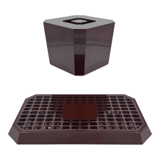 Rectangular Plastic Drip Tray & Ice Bucket Essential Brown - Premium Home from Chabrias Ltd - Just £14.24! Shop now at Chabrias Ltd