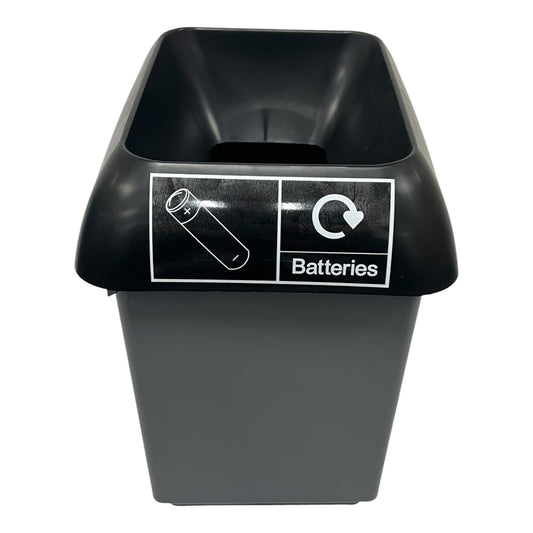 30 Litre Recycling Bin With Black Lid & Battery Sticker Included - Premium Bins from Chabrias Ltd - Just £22.49! Shop now at Chabrias Ltd