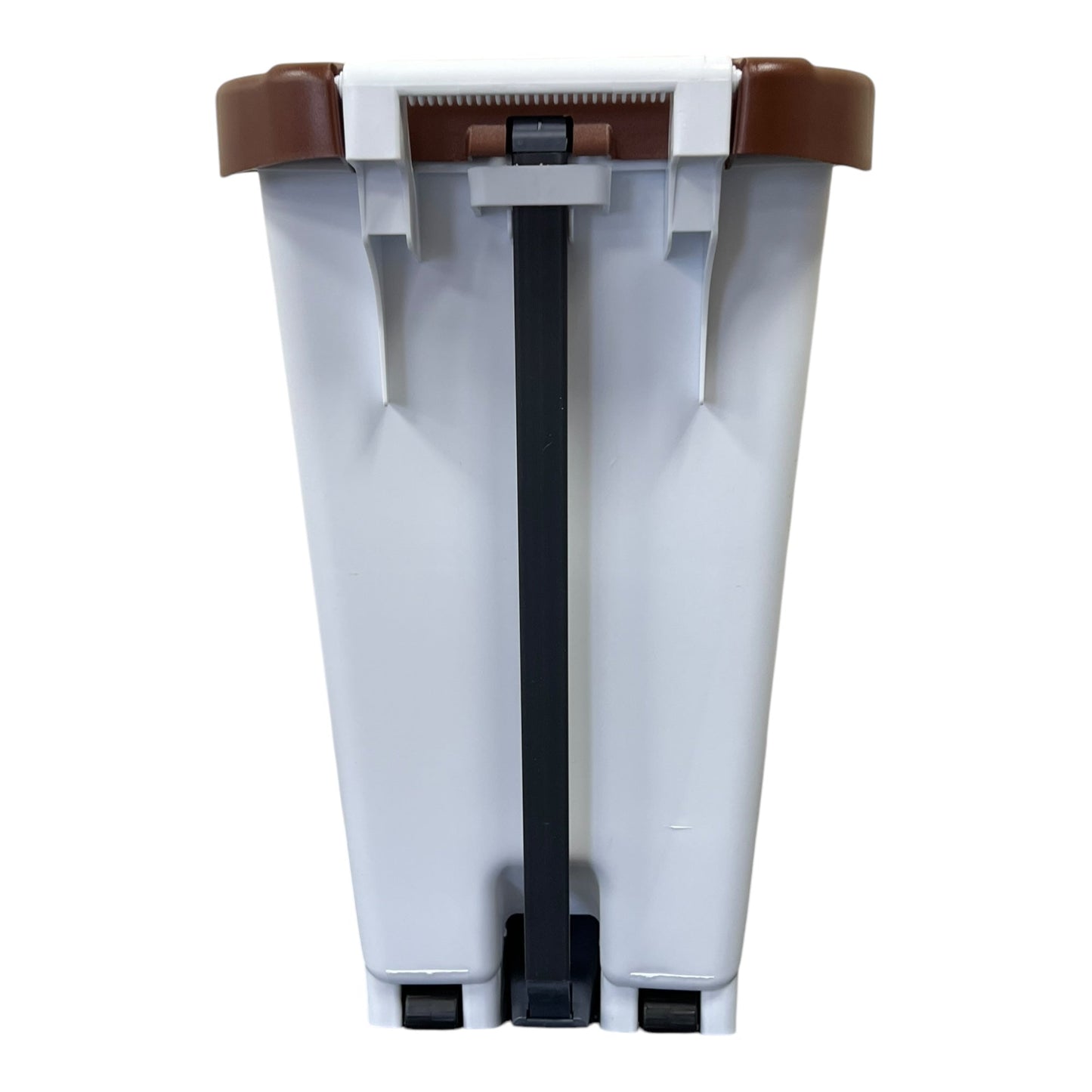 Plastic Sack Holder, White Body With Brown Lid, Food Waste Sticker Included, 60L - Premium Recycling Bin from Chabrias Ltd - Just £64.99! Shop now at Chabrias Ltd