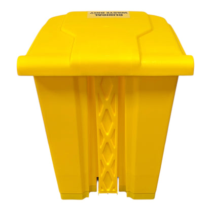 80 Litre Yellow Clinical Waste Step-on Pedal Bin - Hands-Free Waste Bin for Hospitals, Clinics & Care Home