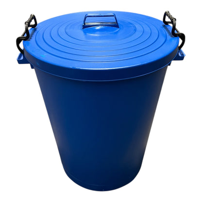 Heavy Duty Plastic Bin, With Locking Clip Lid, Blue, 110L - Premium Bins from Chabrias Ltd - Just £34.99! Shop now at Chabrias Ltd