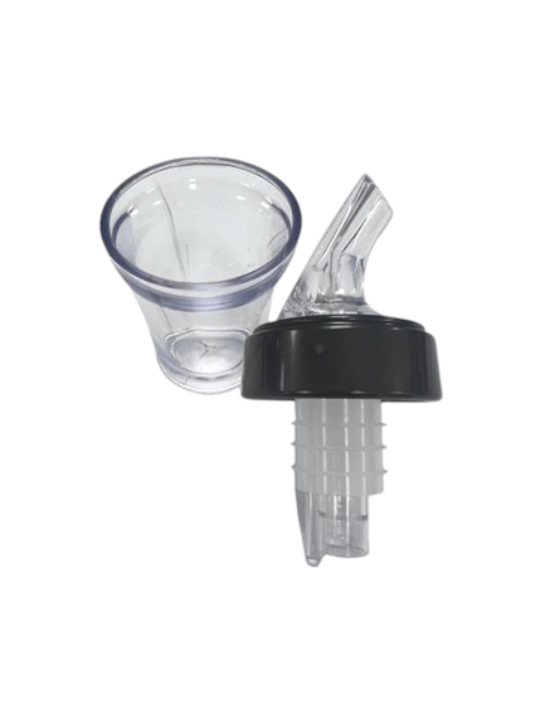 4-in-1 Plastic Speed Pourer, Thimble, Shot Glass, Dust Cap - Premium Kitchen from Chabrias Ltd - Just £4.99! Shop now at Chabrias Ltd