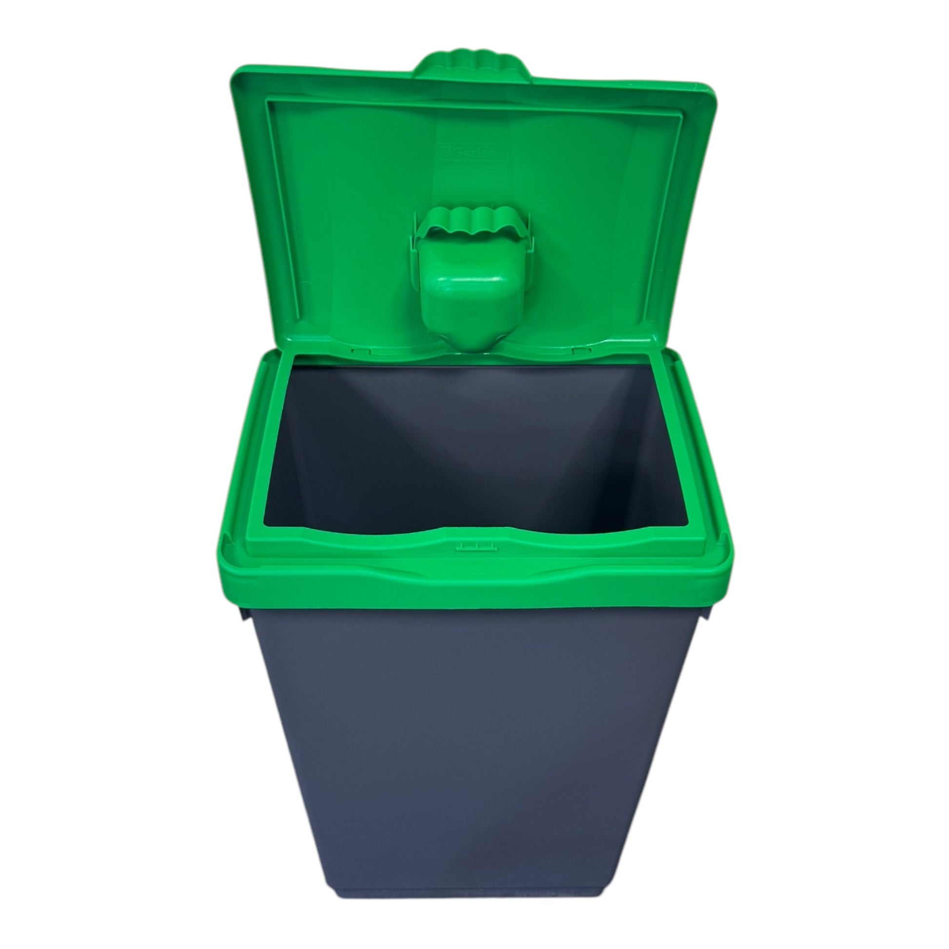 50 Litre Recycling Bin with Green Swing Lid & Food Waste Sticker Included - Premium Bins from Chabrias Ltd - Just £34.99! Shop now at Chabrias Ltd