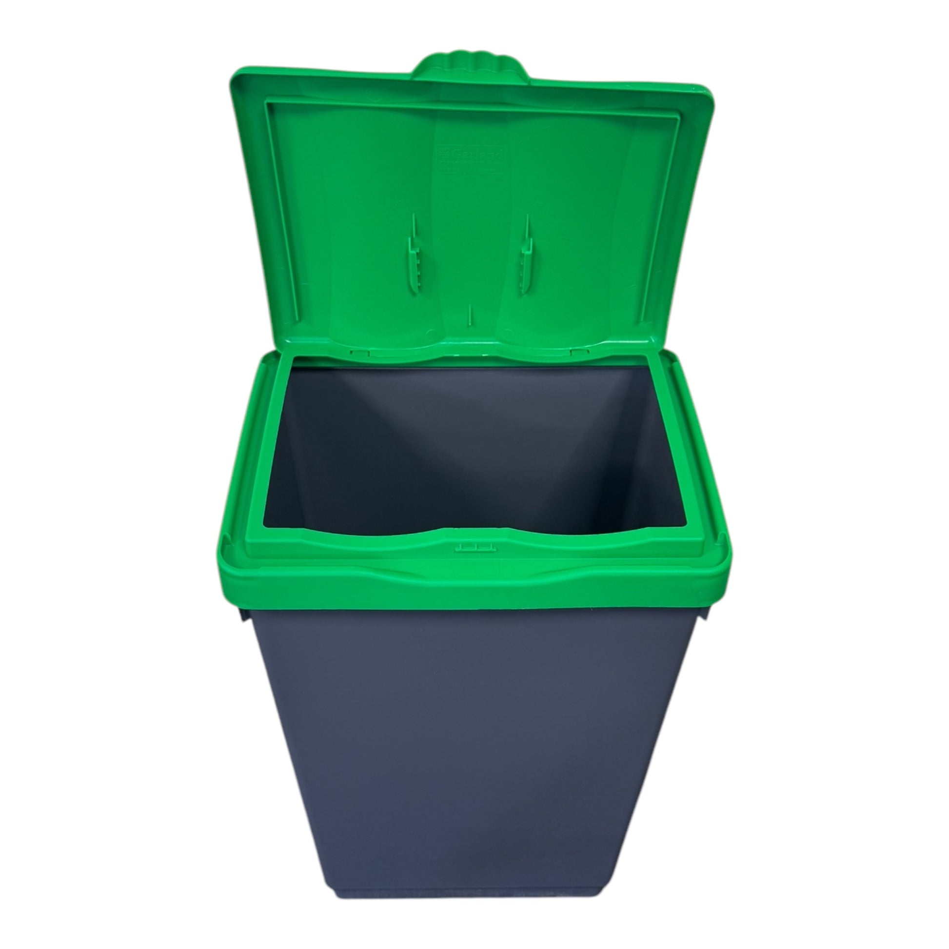 50 Litre Recycling Bin with Green Swing Lid & Food Waste Sticker Included - Premium Bins from Chabrias Ltd - Just £34.99! Shop now at Chabrias Ltd