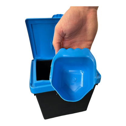 30 Litre Recycling Bin with Blue Swing Lid & Paper and Card Sticker Included - Premium Bins from Chabrias Ltd - Just £29.99! Shop now at Chabrias Ltd