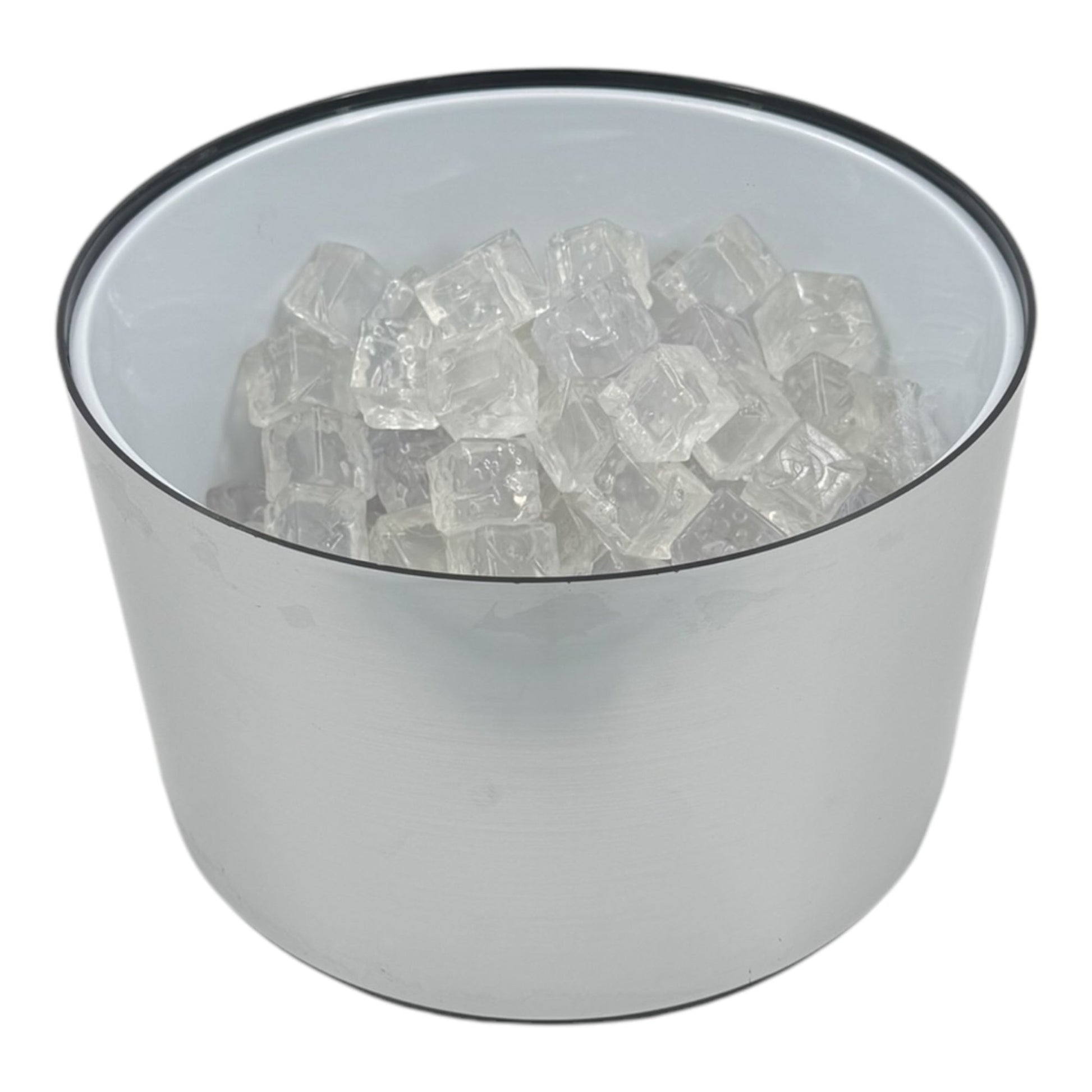 10 Litre Plastic Ice Bucket With Lid & Removable Draining Liner Brushed Aluminium - Premium Home from Chabrias Ltd - Just £18.99! Shop now at Chabrias Ltd