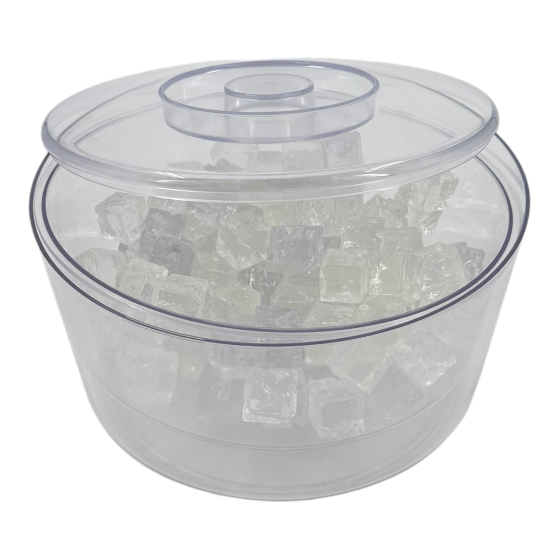 10 Litre Plastic Ice Bucket With Lid & Removable Draining Liner Clear - Premium Home from Chabrias Ltd - Just £18.99! Shop now at Chabrias Ltd
