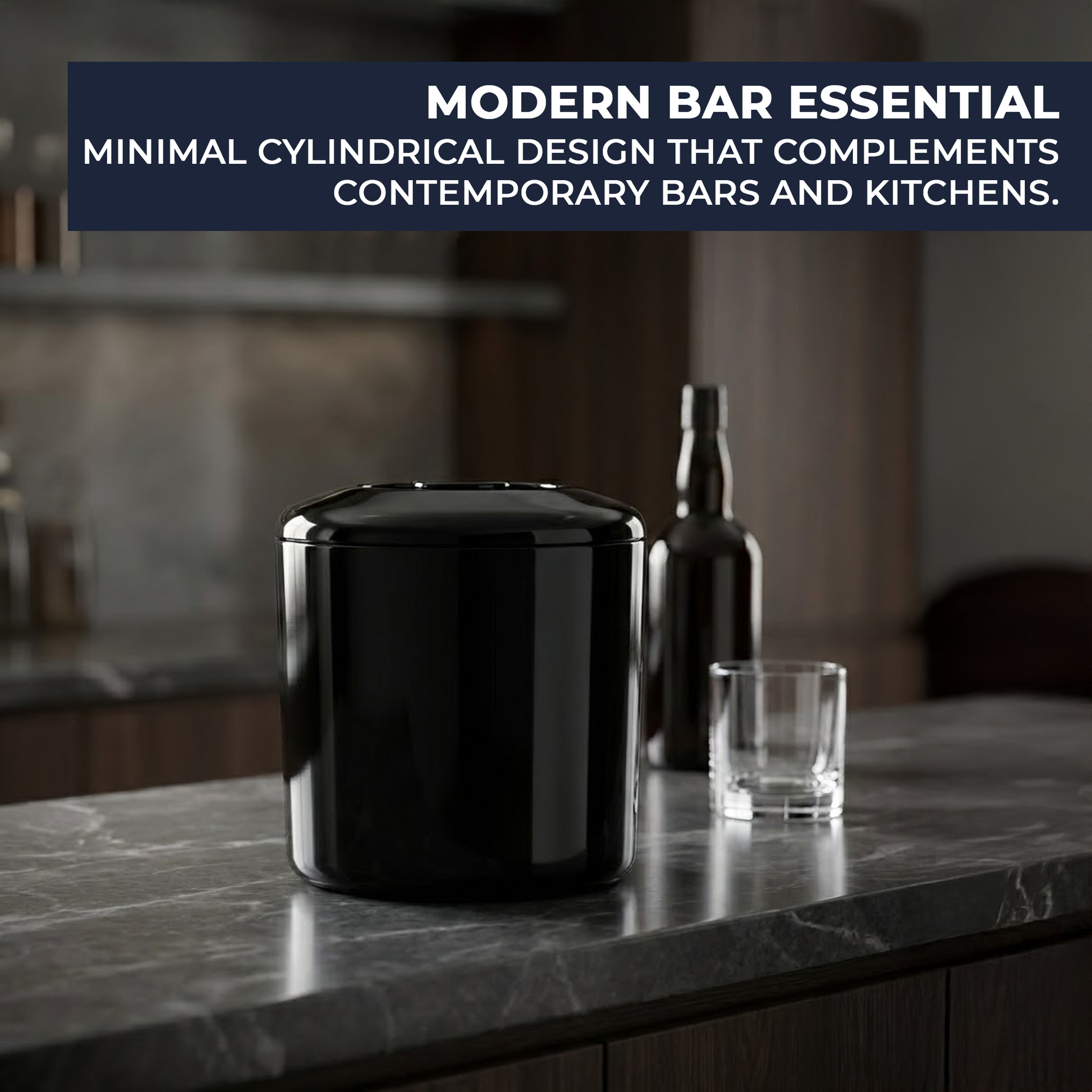 BPA-free plastic ice bucket with internal drainage liner for clean ice service