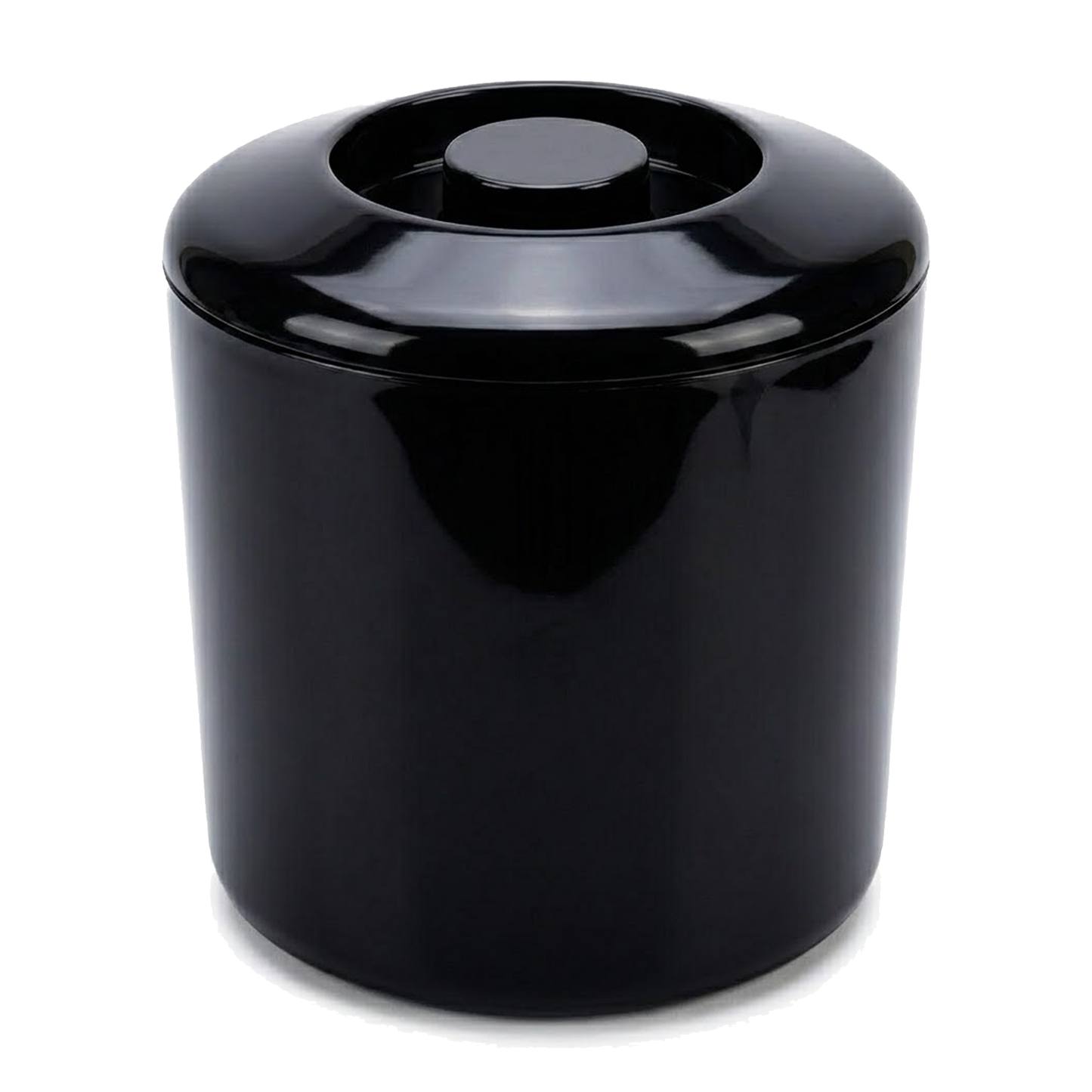 UK made black ice bucket with drainage liner and BPA-free plastic design