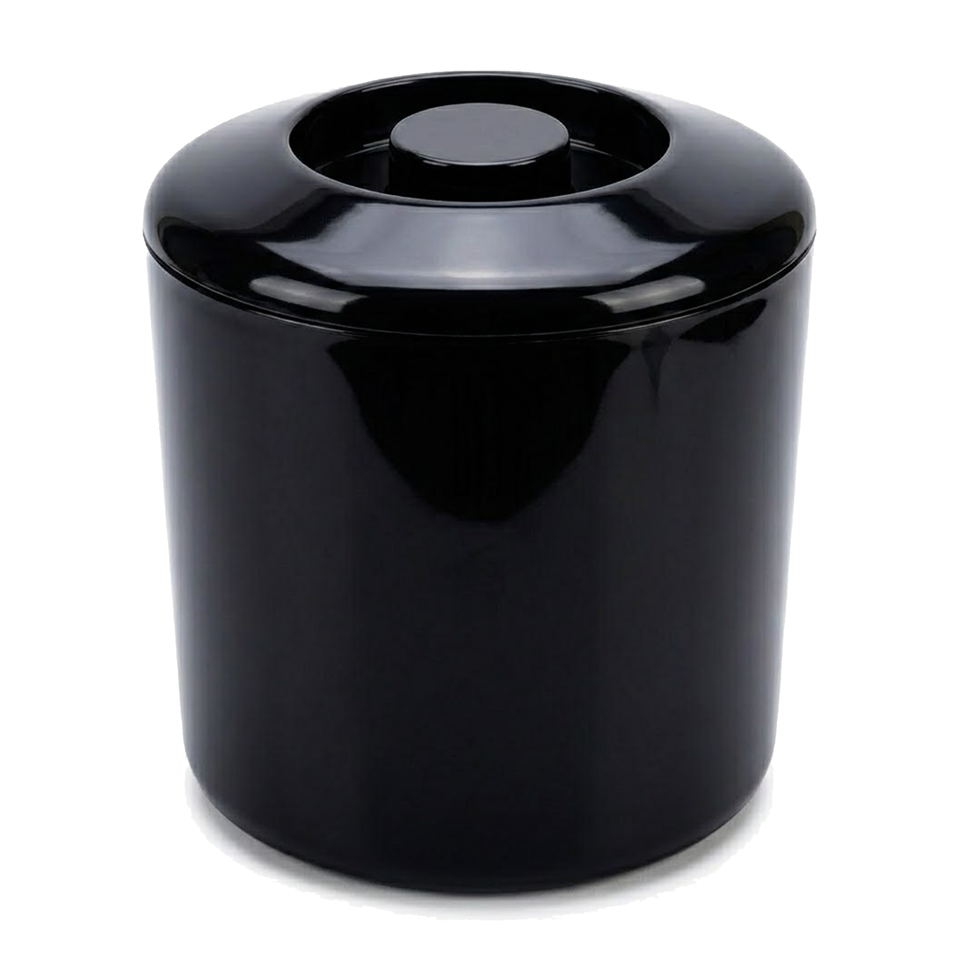 UK made black ice bucket with drainage liner and BPA-free plastic design
