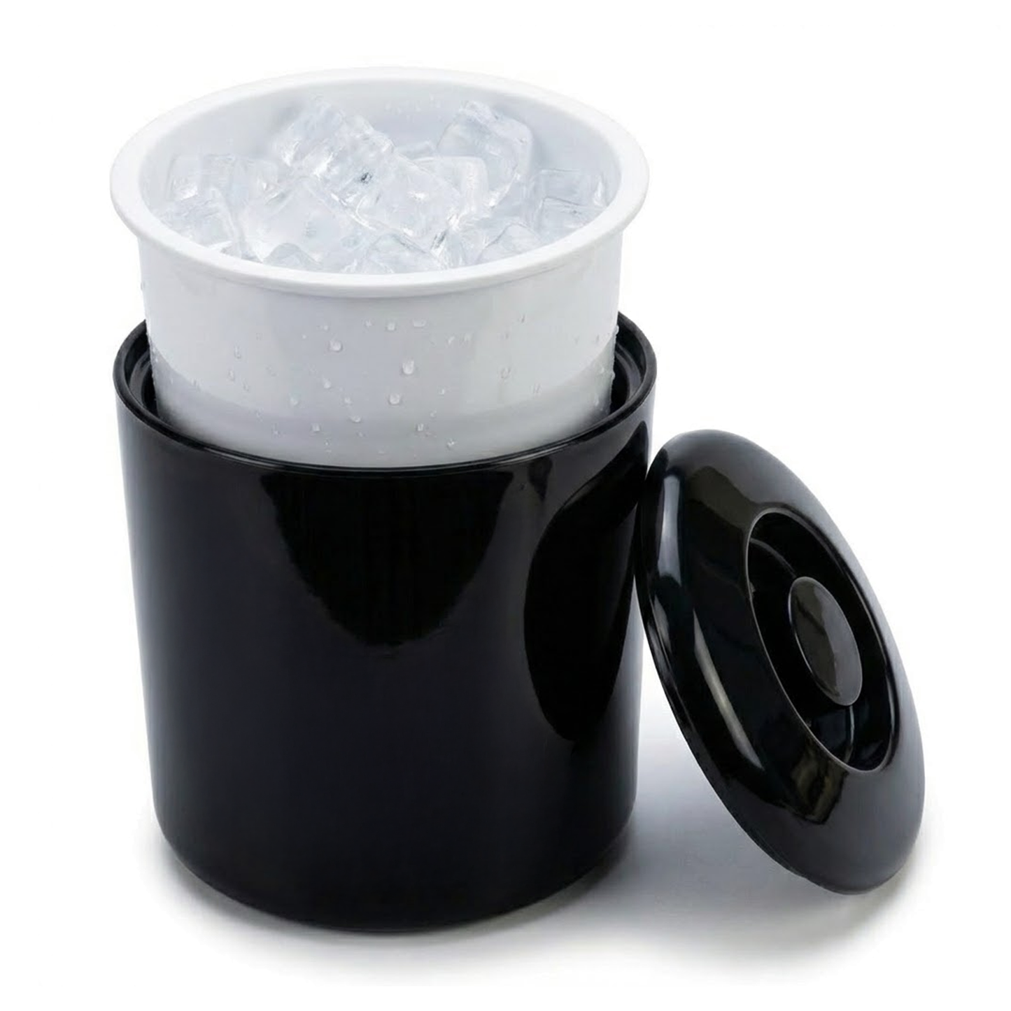 Compact 4L round ice bucket for BBQs cocktails and outdoor entertaining