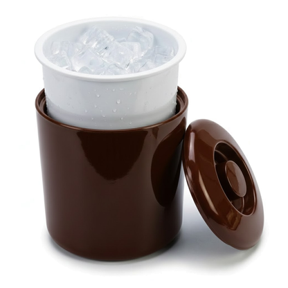 Compact 4L round ice bucket for BBQs cocktails and outdoor entertaining