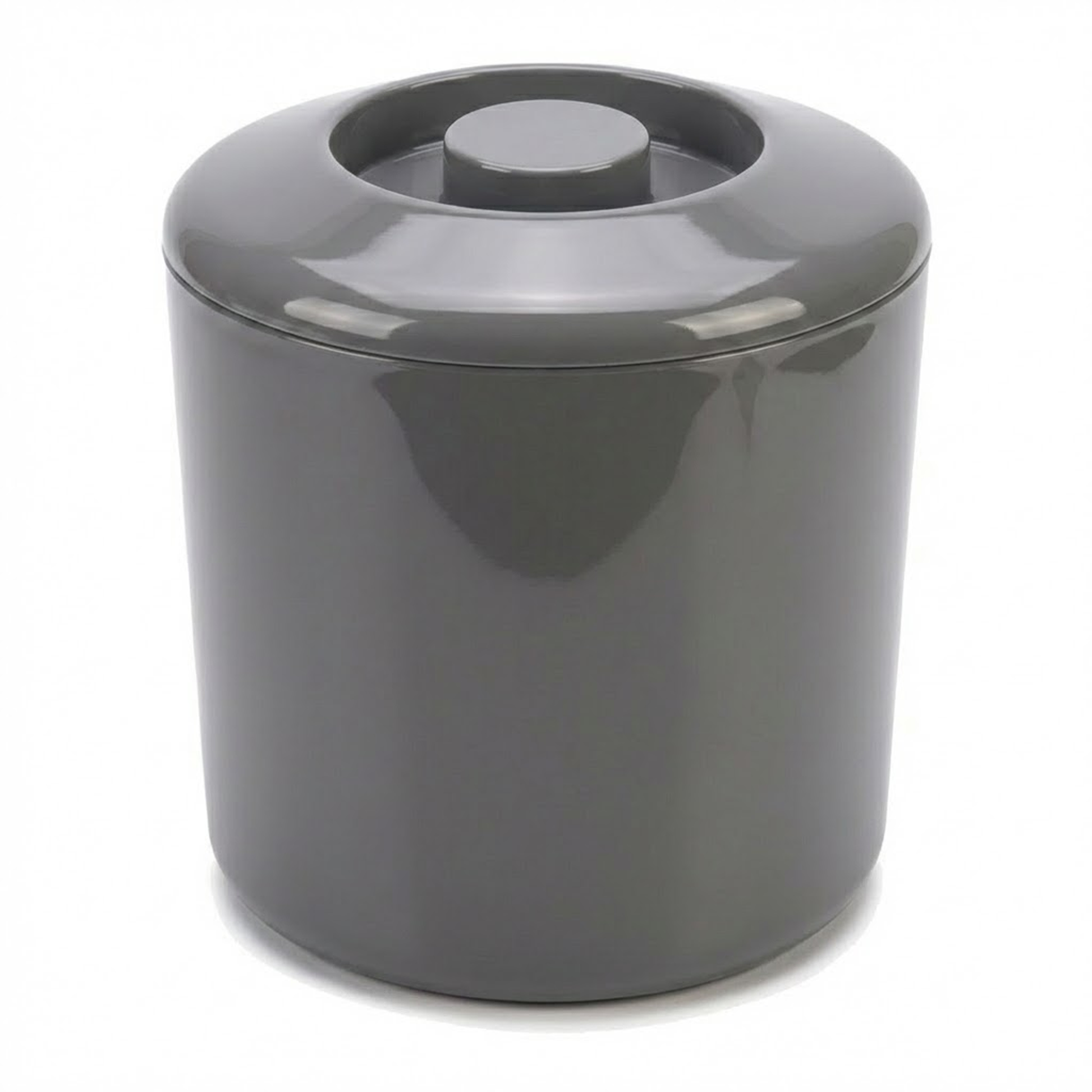 UK made silver ice bucket with drainage liner and BPA-free plastic design