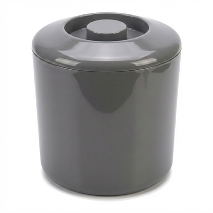 UK made silver ice bucket with drainage liner and BPA-free plastic design