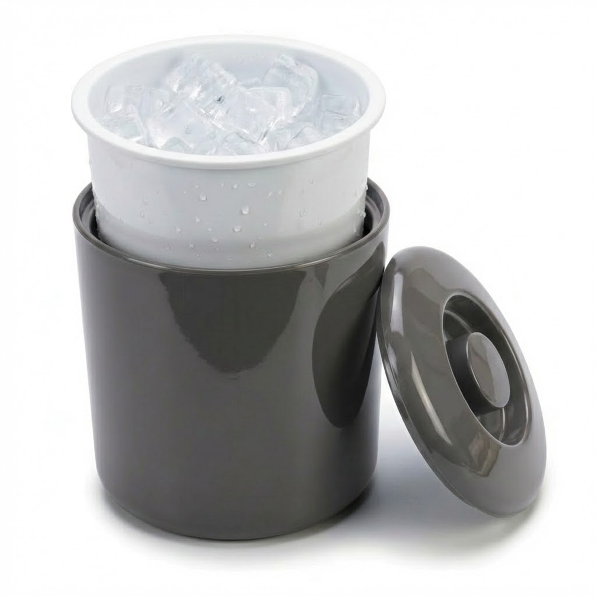 Compact 4L round ice bucket for BBQs cocktails and outdoor entertaining