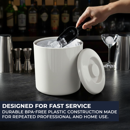 Lightweight 4 litre ice bucket for pubs restaurants home bars and BBQs