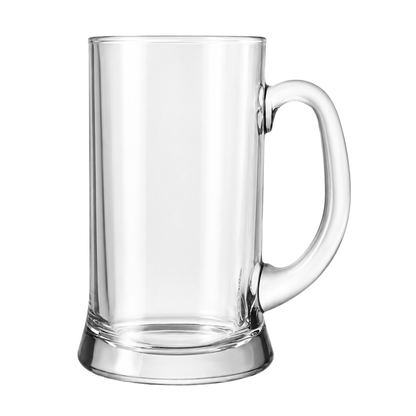 Icon 1 Pint Beer Mug Glass 585ml – Extra Clear Handled Pint Tankard for Lager & Ale - Made in Italy