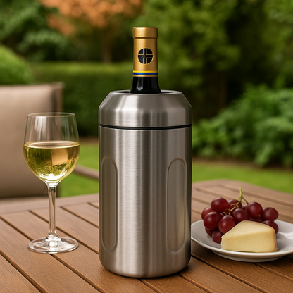 Chabrias Ltd Premium Iceless Wine Cooler | Keeps Wine Cold Up to 6 Hours | New Wine Accessory | Fits Champagne Bottles | Perfect Gift for Wine Lovers - Premium Kitchen from Chabrias Ltd - Just £22.99! Shop now at Chabrias Ltd