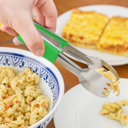 Le Buffet Stainless Steel Serving Tongs – Colour Coded Handles (Green) - Premium Kitchen from Chabrias Ltd - Just £7.99! Shop now at Chabrias Ltd