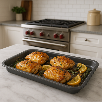 Non-Stick Oven Oblong Baking Tray, 33cm