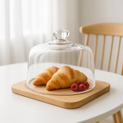 Glass Cheese Dome, 135 x 165mm - Premium Glassware from Chabrias Ltd - Just £19.99! Shop now at Chabrias Ltd