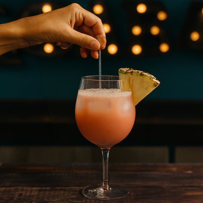 Clear UK Made Reusable Plastic Cocktail Disk Stirrers With Bubble Effect Stem - Premium Quality Stir Sticks for Mixing and Garnishing Drinks - Premium Kitchen from Chabrias Ltd - Just £8.54! Shop now at Chabrias Ltd