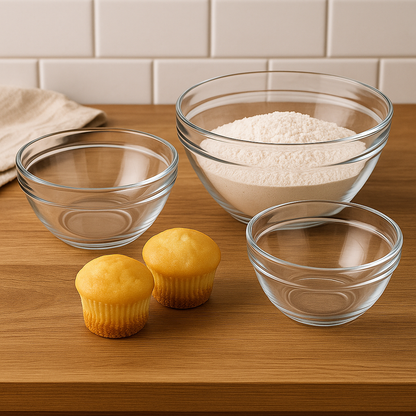 Mixing Bowl Set, 3 Piece - Premium Home from Chabrias Ltd - Just £22.99! Shop now at Chabrias Ltd
