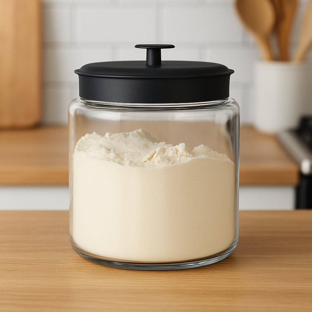 Montana Glass Jar with Matte Black Sealed Lid, 64oz - Premium Home from Chabrias Ltd - Just £18.99! Shop now at Chabrias Ltd