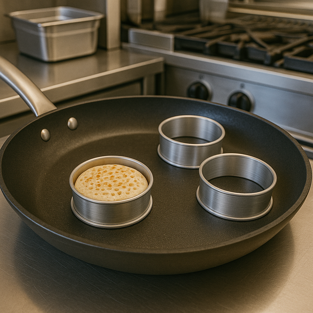 Aluminum Crumpet Rings, 85 x 20mm (4 pack) - Premium Home from Chabrias Ltd - Just £8.99! Shop now at Chabrias Ltd