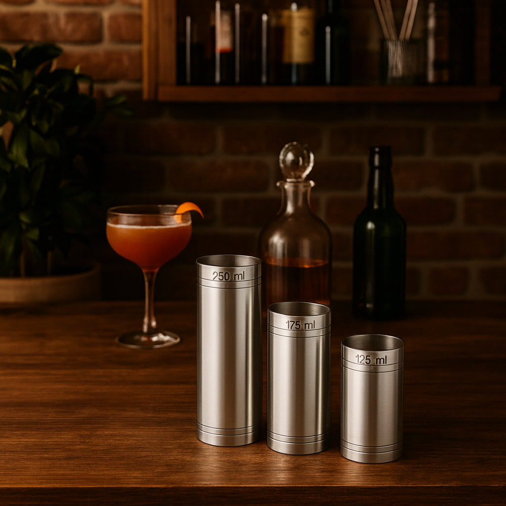 Stainless Steel Thimble Wine Measure 125ml, 175ml, 250ml, Drinks Measure, Government Stamped - Premium Kitchen from Chabrias Ltd - Just £14.99! Shop now at Chabrias Ltd